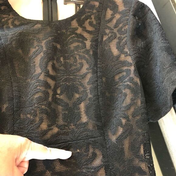 BCBGMAXAZRIA Ceara Black Lace Dress - Picture 10 of 11